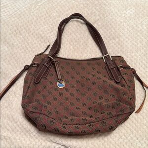 Dooney & Bourke Brown and Red Shoulder Bag
